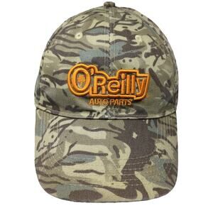 O'Reilly Baseball Cap Green Camo One Size Strapback Hat Embroidered Logo Parts